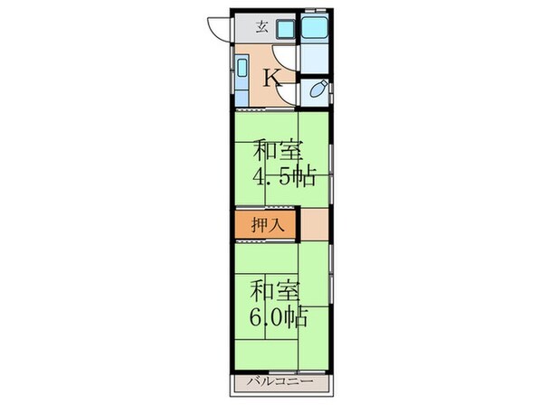 千里丘ハイツの物件間取画像